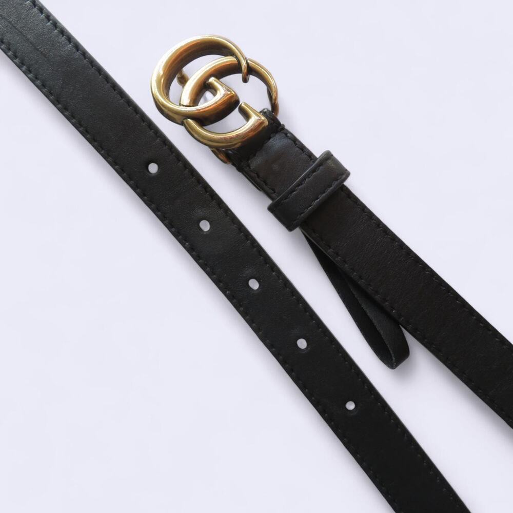 Gucci womens thin monogram black leather authentic - Picture 4 of 4